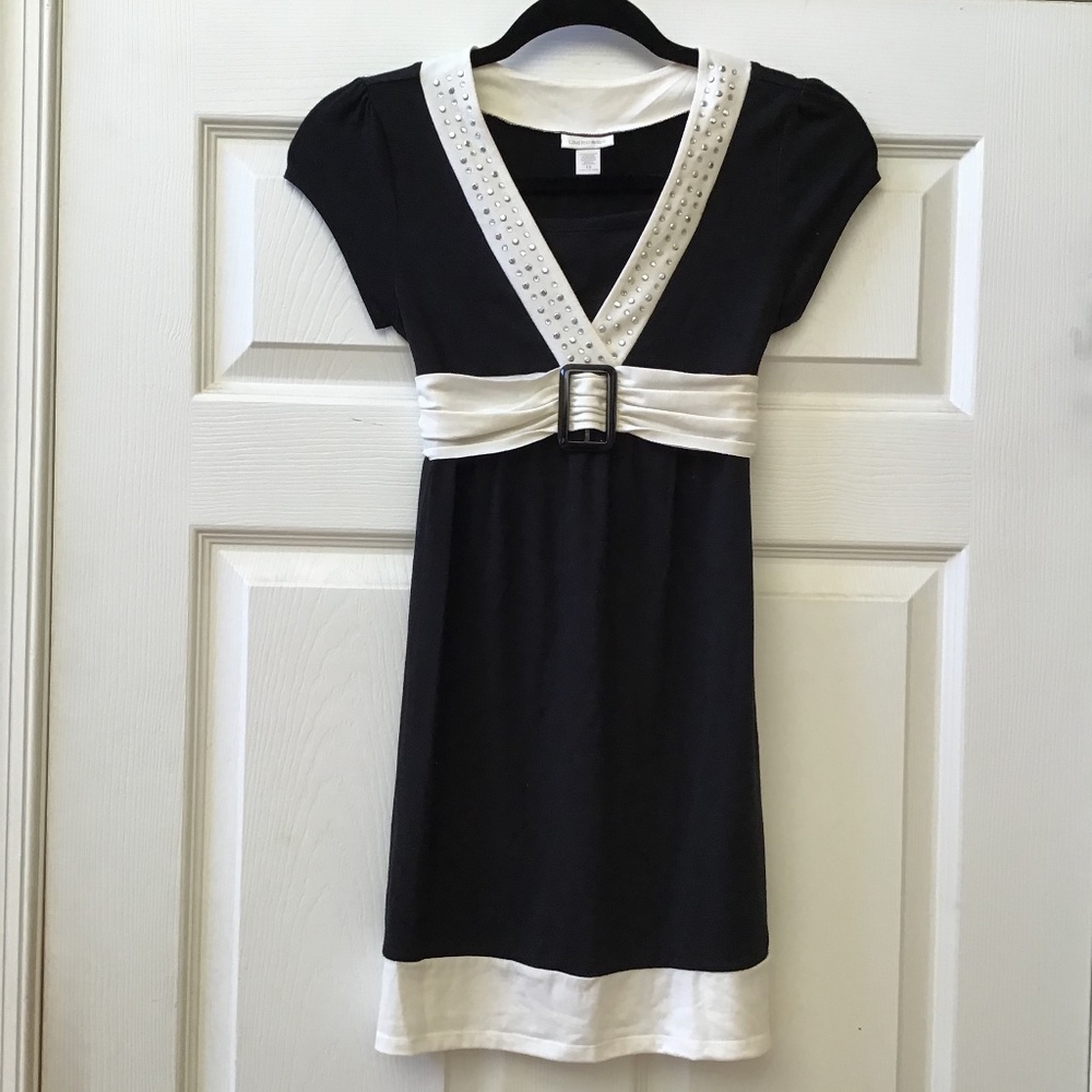 Limited Too Top Black/Cream Girls Size 12